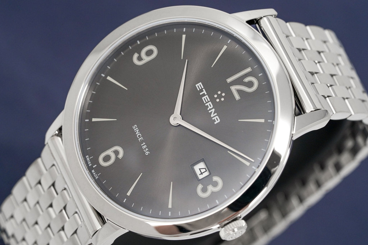 Eterna Watch Men's Eternity Grey Steel Automatic 2730.41.58.1746 - Watches & Crystals