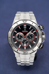 Thumbnail for Festina Watch Black Red Chrono Bike Stainless Steel F20448-4 - Watches & Crystals