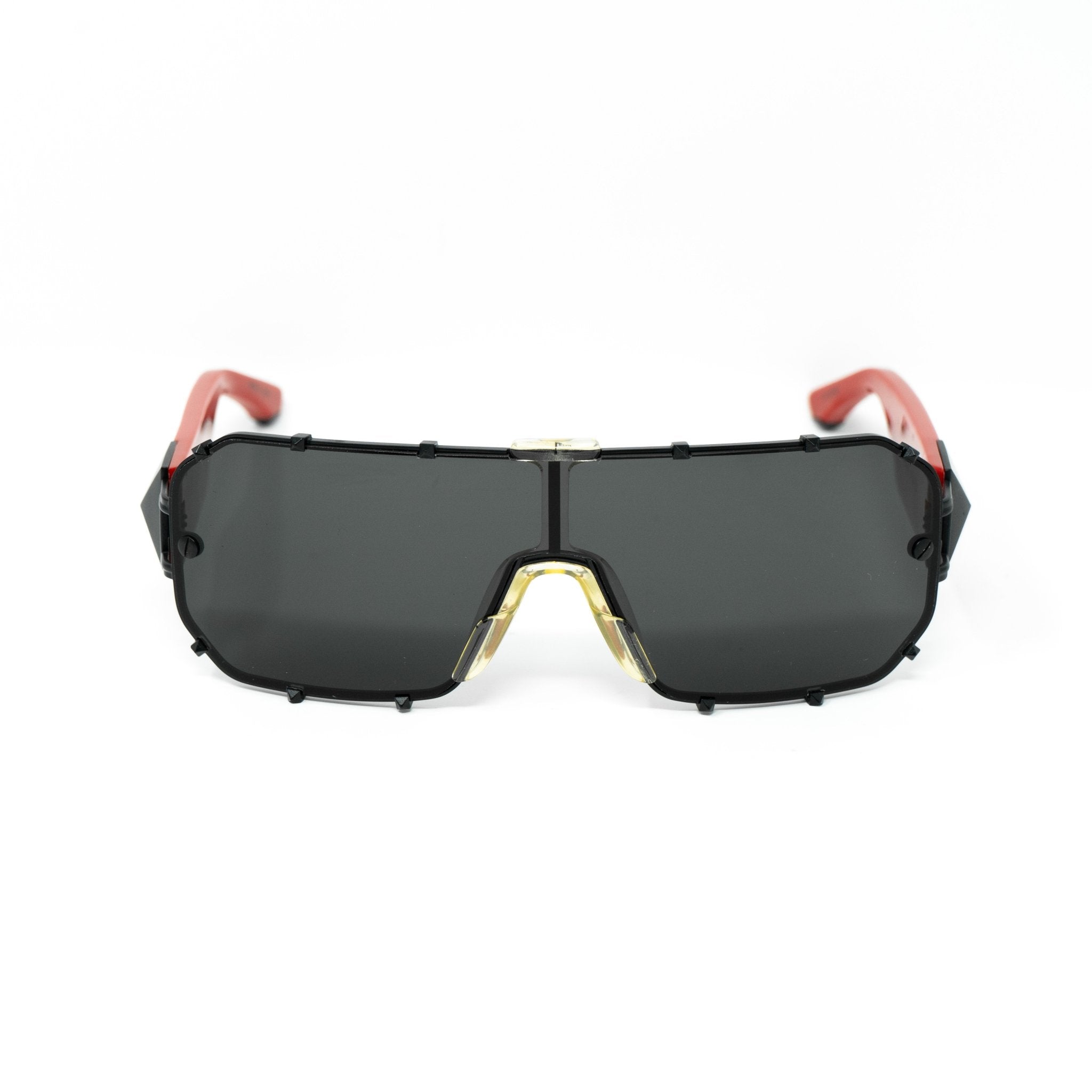 Giles Deacon Sunglasses Shield Red Black With Category 3 Dark Grey Graduated Lenses 9GILES1C4RED - Watches & Crystals