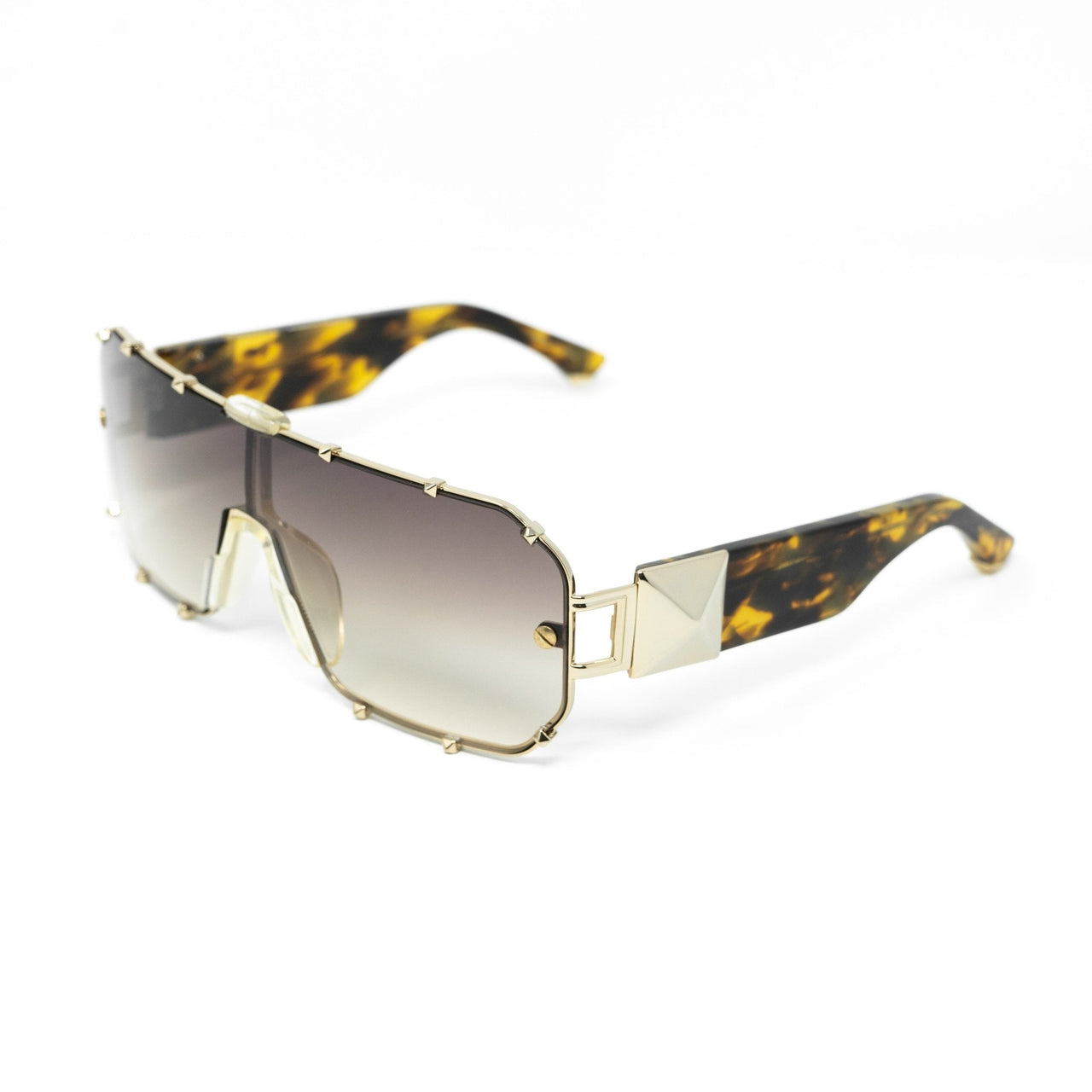 Giles Deacon Sunglasses Shield Tortoise Shell Gold With Category 3 Brown Graduated Lenses 9GILES1C1TSHELL - Watches & Crystals
