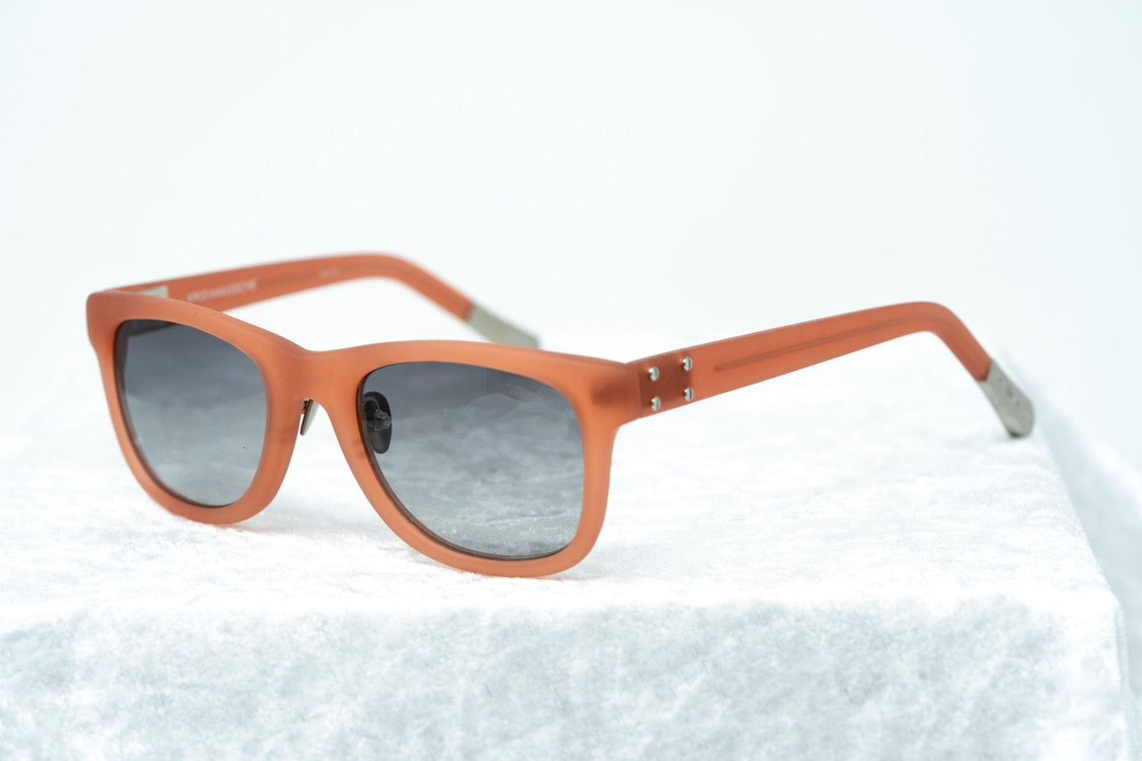 Kris Van Assche Sunglasses with D-frame Rubberised Orange and Grey Lenses - KVA47C4SUN - Watches & Crystals