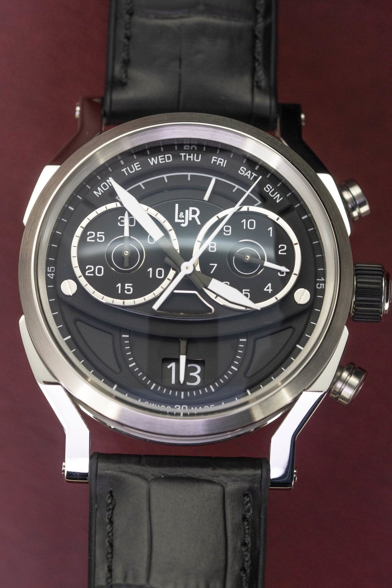 L&Jr Chronograph Day and Date Black - Watches & Crystals