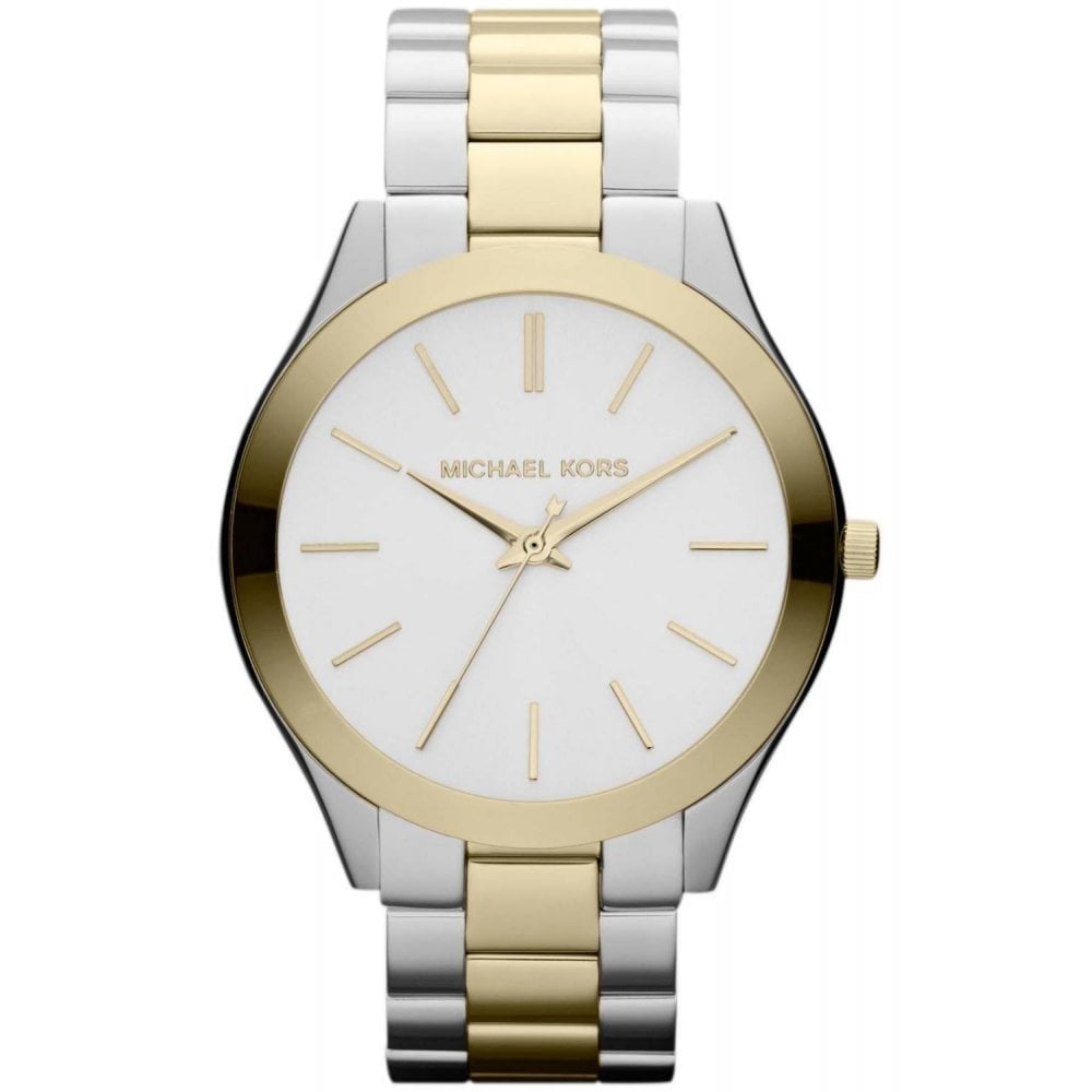 Michael Kors Ladies Watch Slim Runway Two Tone MK3198 - Watches & Crystals