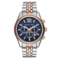 Thumbnail for Michael Kors Watch Lexington Chronograph Two Tone Blue MK8412 - Watches & Crystals