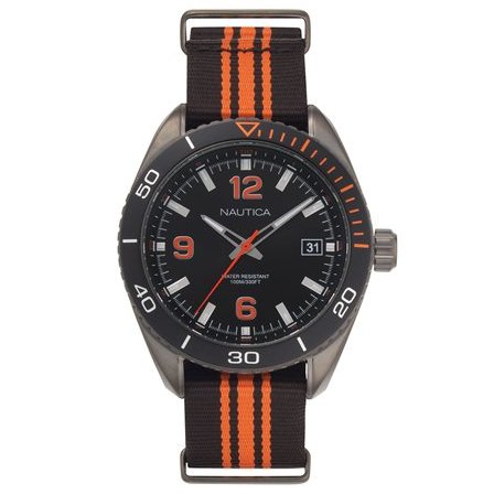 Nautica Men's Watch Biscayne Orange Black NAPKBN005 - Watches & Crystals