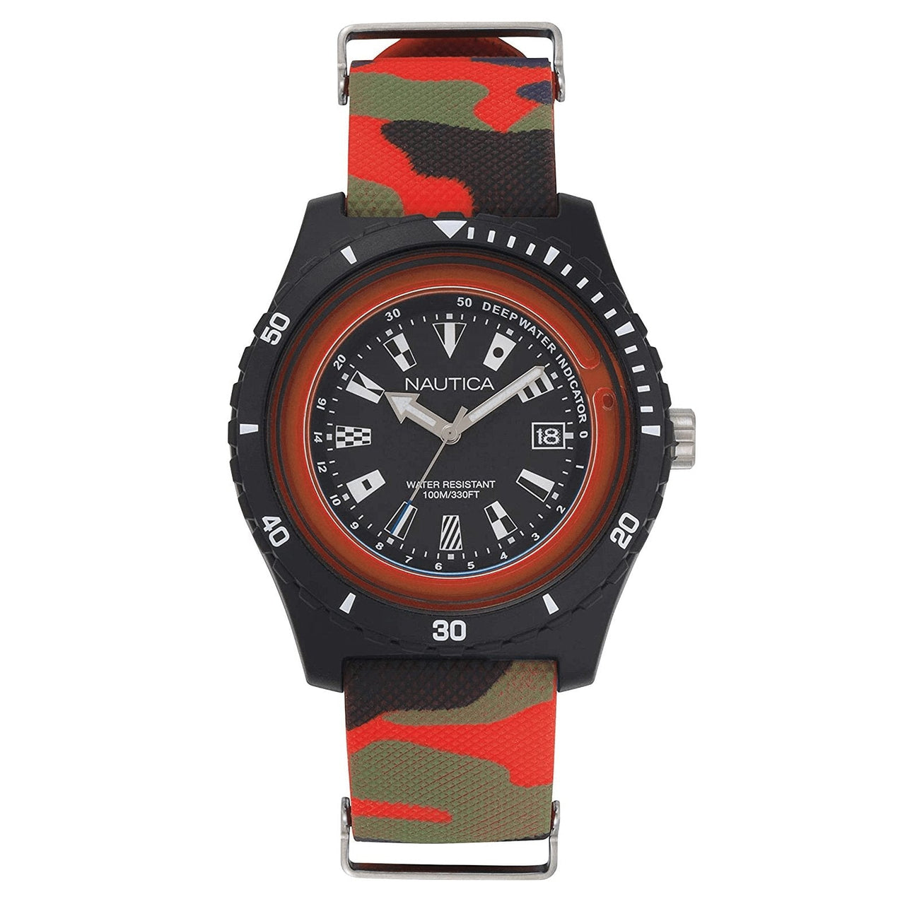 Nautica Men's Watch Surfside Orange Camo NAPSRF008 - Watches & Crystals