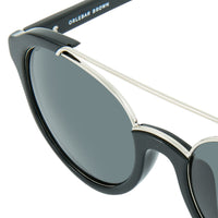 Thumbnail for Orlebar Brown Sunglasses Oval Black with Grey Lenses Category 3 OB42C7SUN - Watches & Crystals