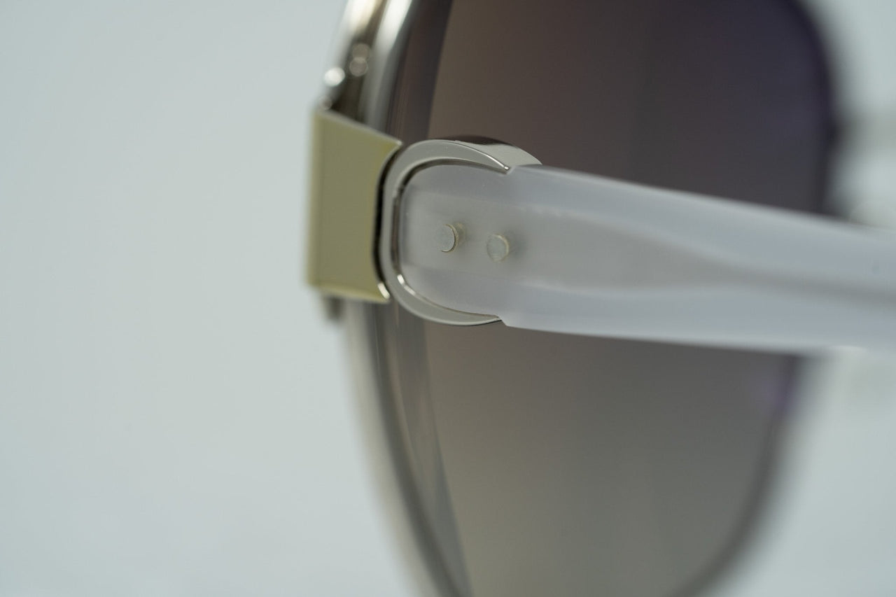 Oscar De La Renta Sunglasses Oversized Frame Silver Light Oyster Enamel With Grey Lenses - ODLR50C3SUN - Watches & Crystals