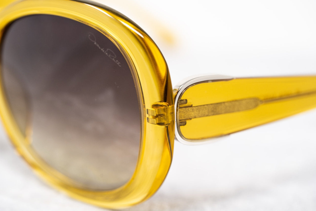 Oscar De La Renta Women Sunglasses Oversized Frame Yellow and Brown Graduated Lenses - ODLR46C4SUN - Watches & Crystals