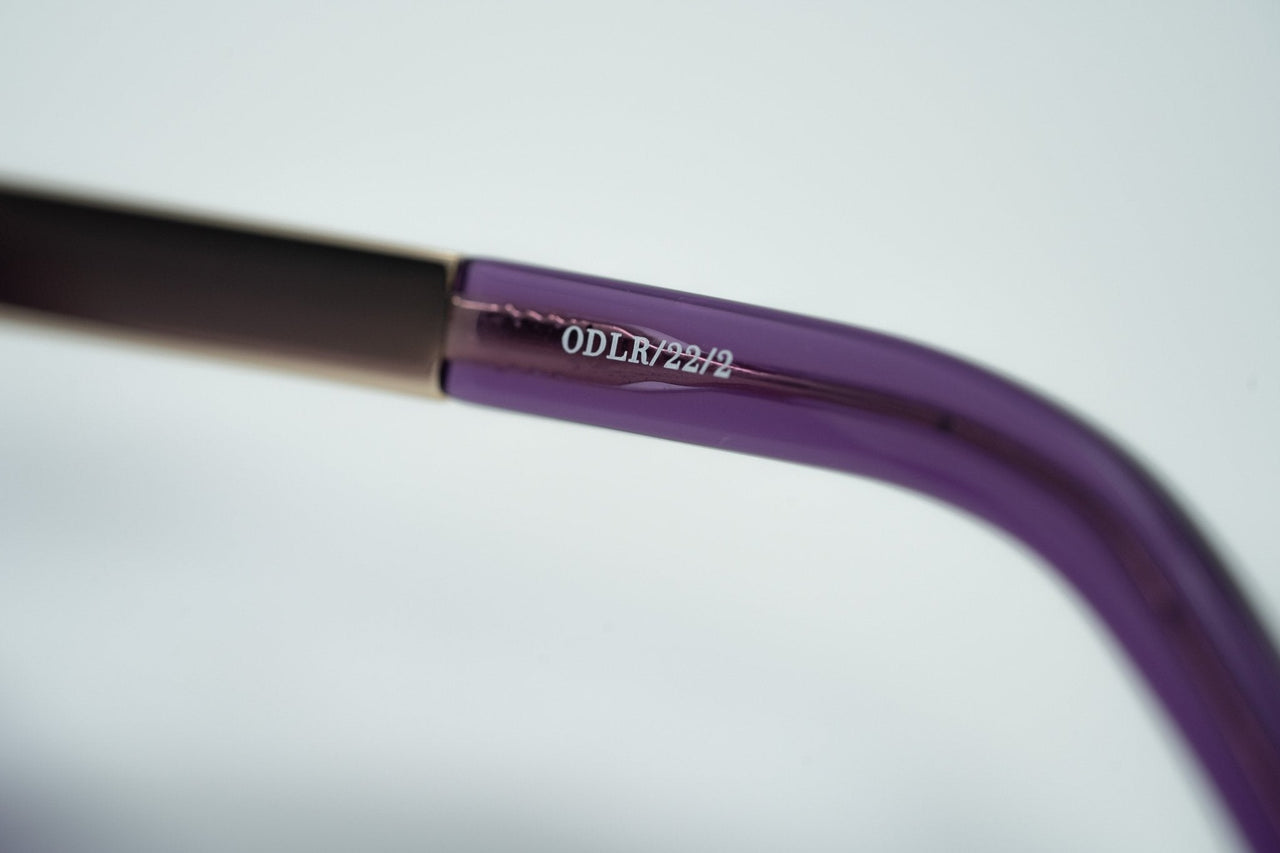 Oscar De La Renta Women Sunglasses with Oversized Purple Enamel Arms and Grey Gradient Lenses - ODLR22C2SUN - Watches & Crystals