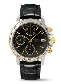 Thumbnail for Paul Picot Men's Watch Chronosport Chronograph Black 18K Gold P7005322.332-A - Watches & Crystals