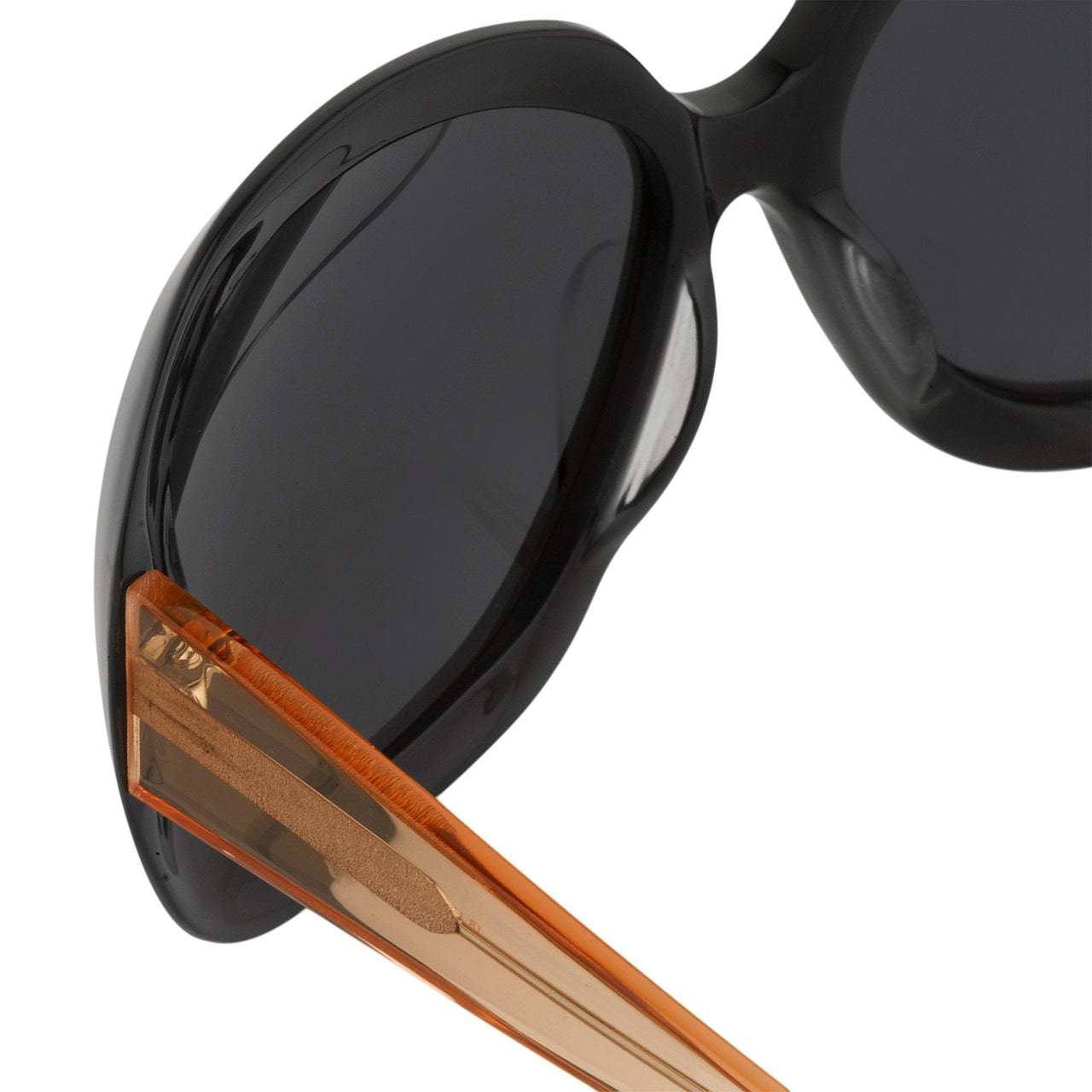 Rue De Mail Sunglasses Oversized Translucent Black with Black Lenses RDM2C2SUN - Watches & Crystals