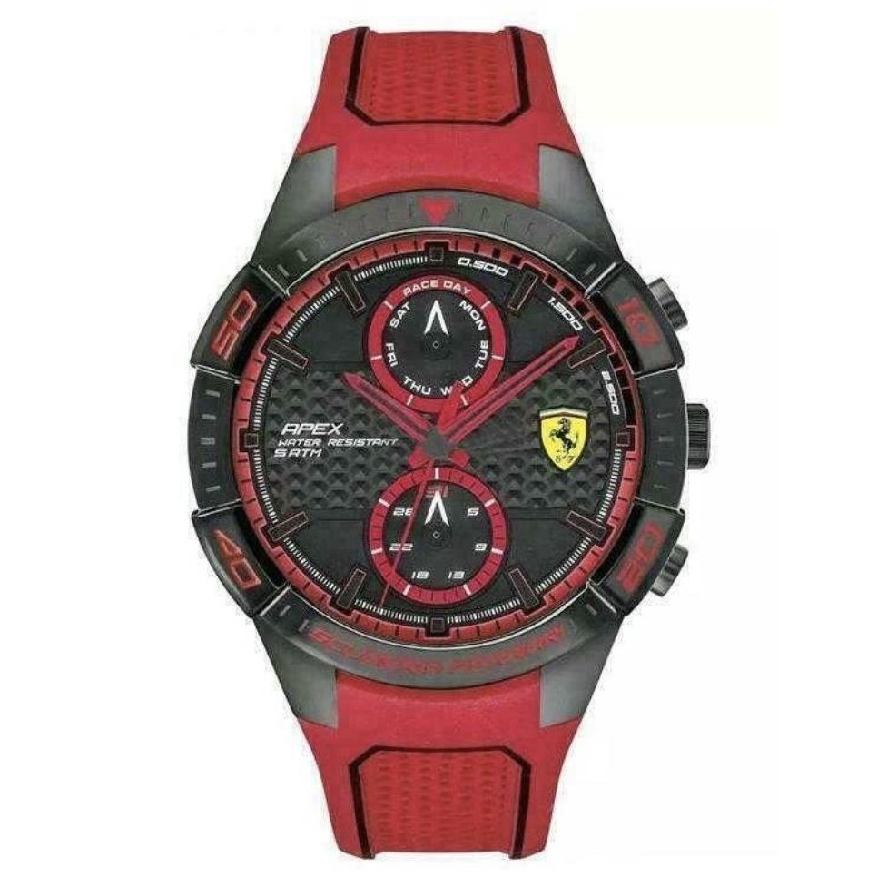 Scuderia Ferrari Watch Apex Multi-FX Black Red Silicone FE-083-0639 - Watches & Crystals