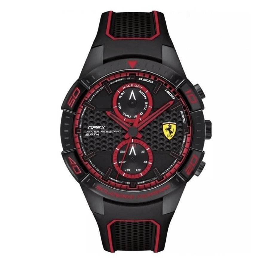 Scuderia Ferrari Watch Apex Multi-FX Red Black Silicone FE-083-0634 - Watches & Crystals