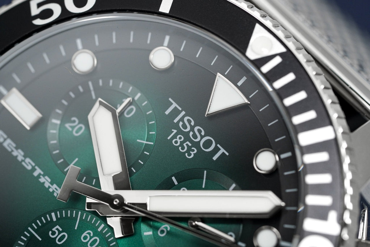 Tissot Chronograph Watch SEASTAR 1000 Green Mesh T1204171109100 - Watches & Crystals