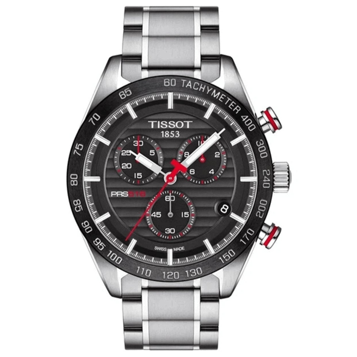 Tissot Men's Chronograph Watch PRS 516 Steel Red T1004171105101 - Watches & Crystals