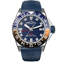 Thumbnail for Title: Armand Nicolet JS9-41 GMT Blue Stainless Steel - Watches & Crystals