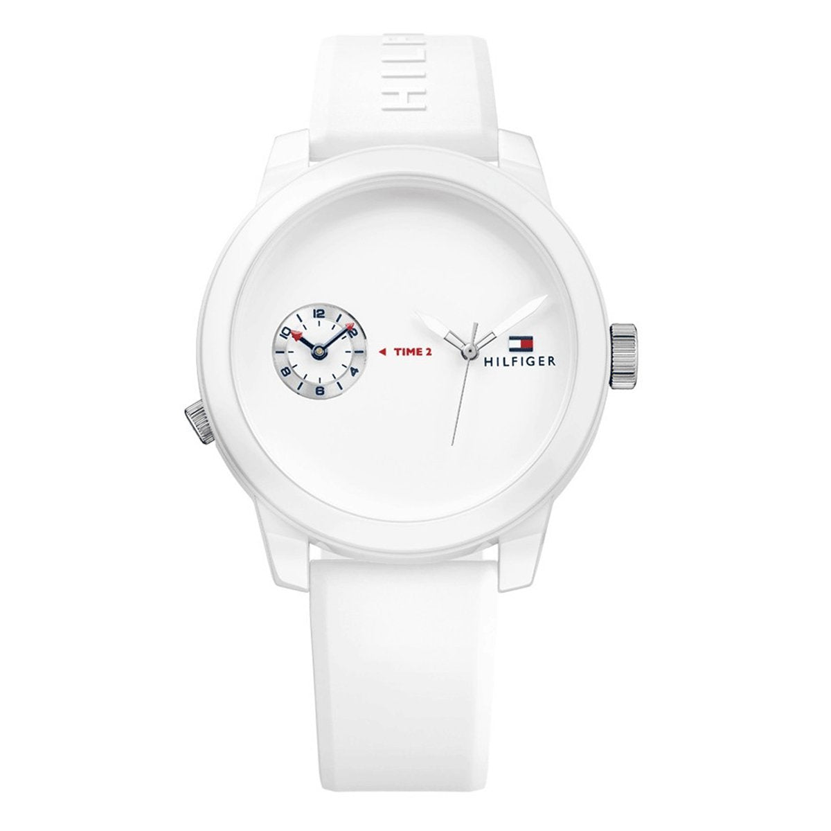 Tommy Hilfiger Men's Watch Denim White Dual Time 1791324 - Watches & Crystals