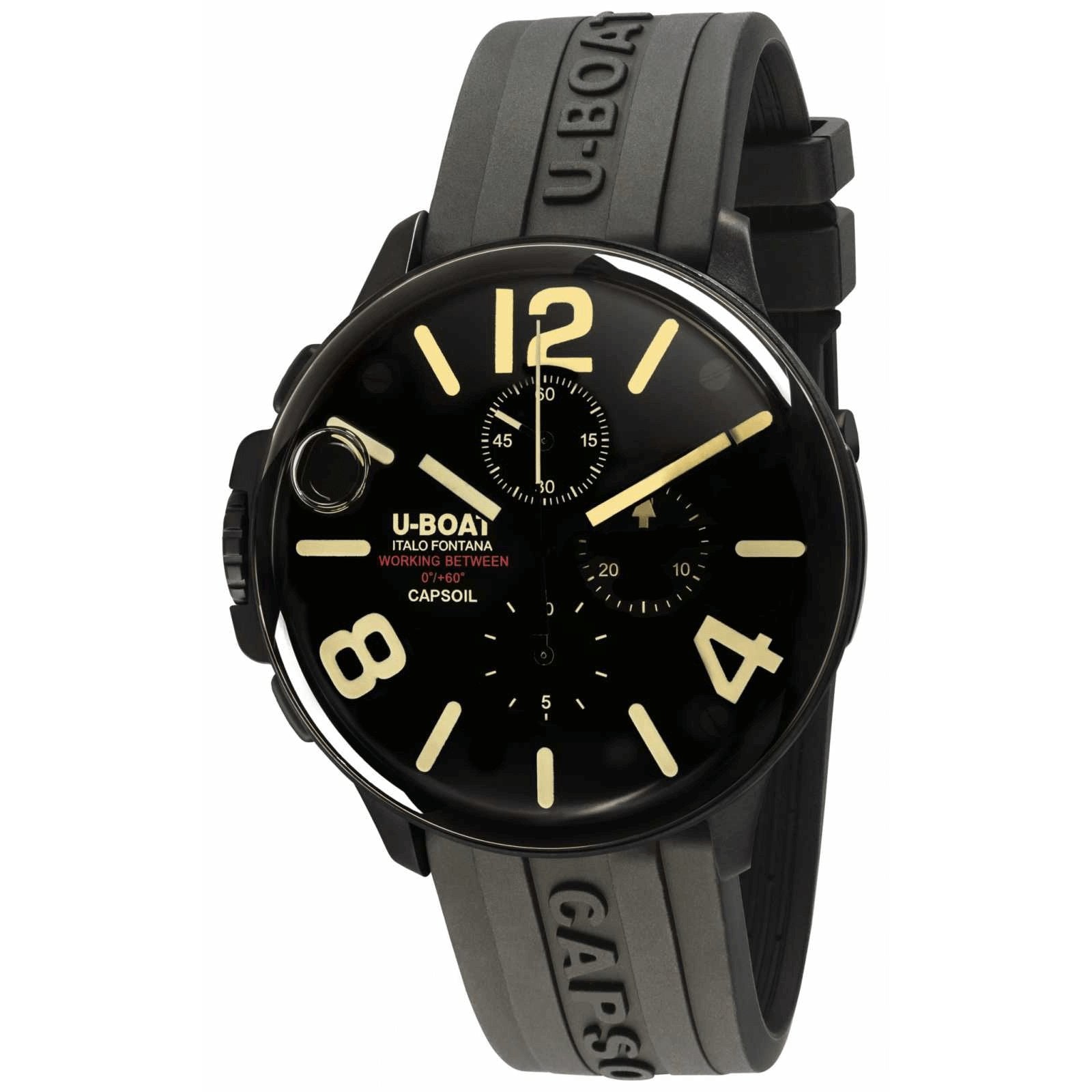 U-Boat Capsoil Chronograph 45 Black- 2022 EDITION 8109/D - Watches & Crystals