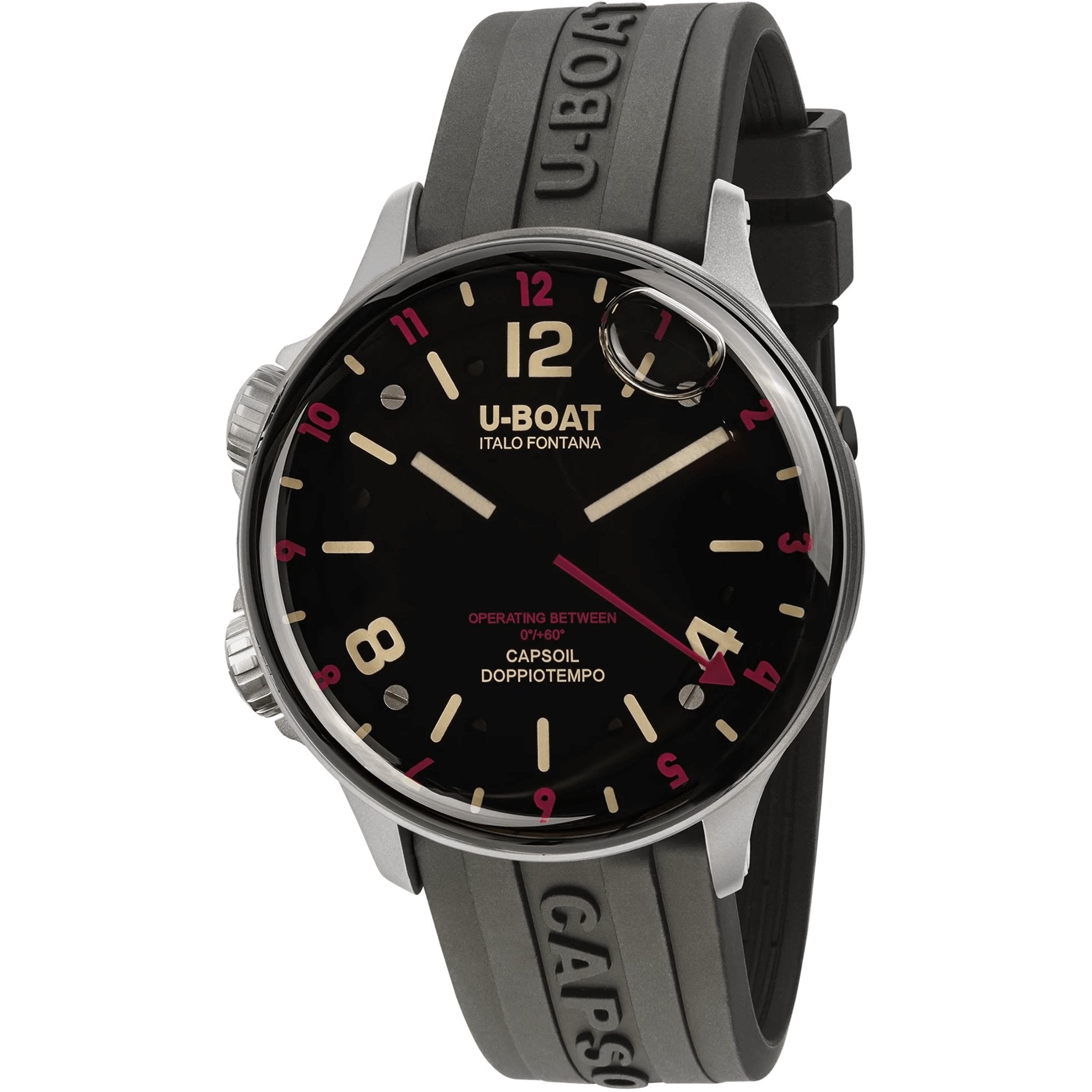 U-Boat Doppiotempo 45 Red Rehaut 8839/A - Watches & Crystals