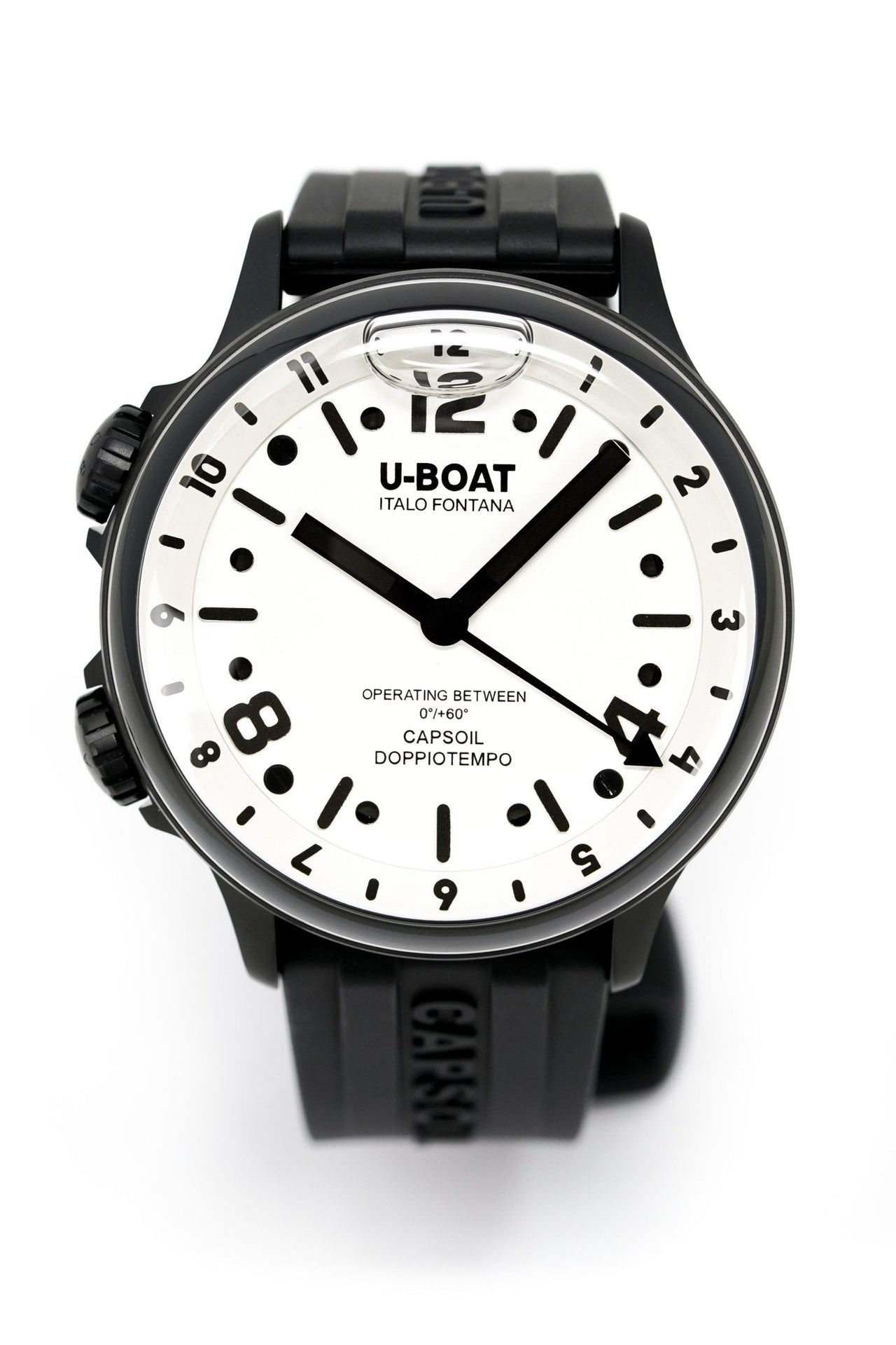 U-Boat Watch Capsoil Doppiotempo 45 DLC White Rehaut 8889/A - Watches & Crystals