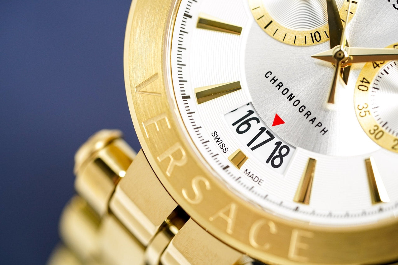 Versace Men's Chronograph Watch Aion Gold VBR060017 - Watches & Crystals