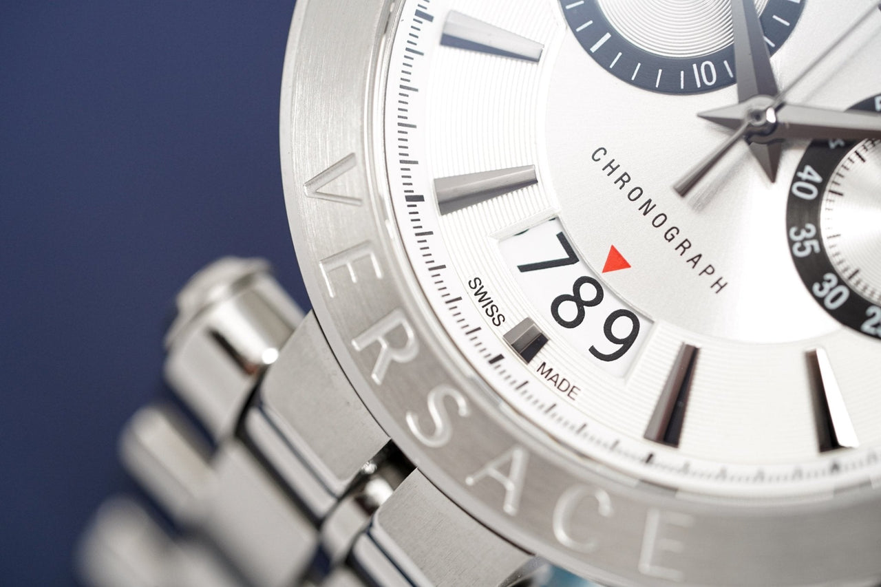 Versace Men's Chronograph Watch Aion Silver VBR040017 - Watches & Crystals