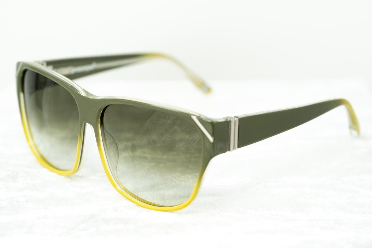 Yohji Yamamoto Unisex Sunglasses Square Green/Yellow and Green Lenses - YY15C1SUN - Watches & Crystals