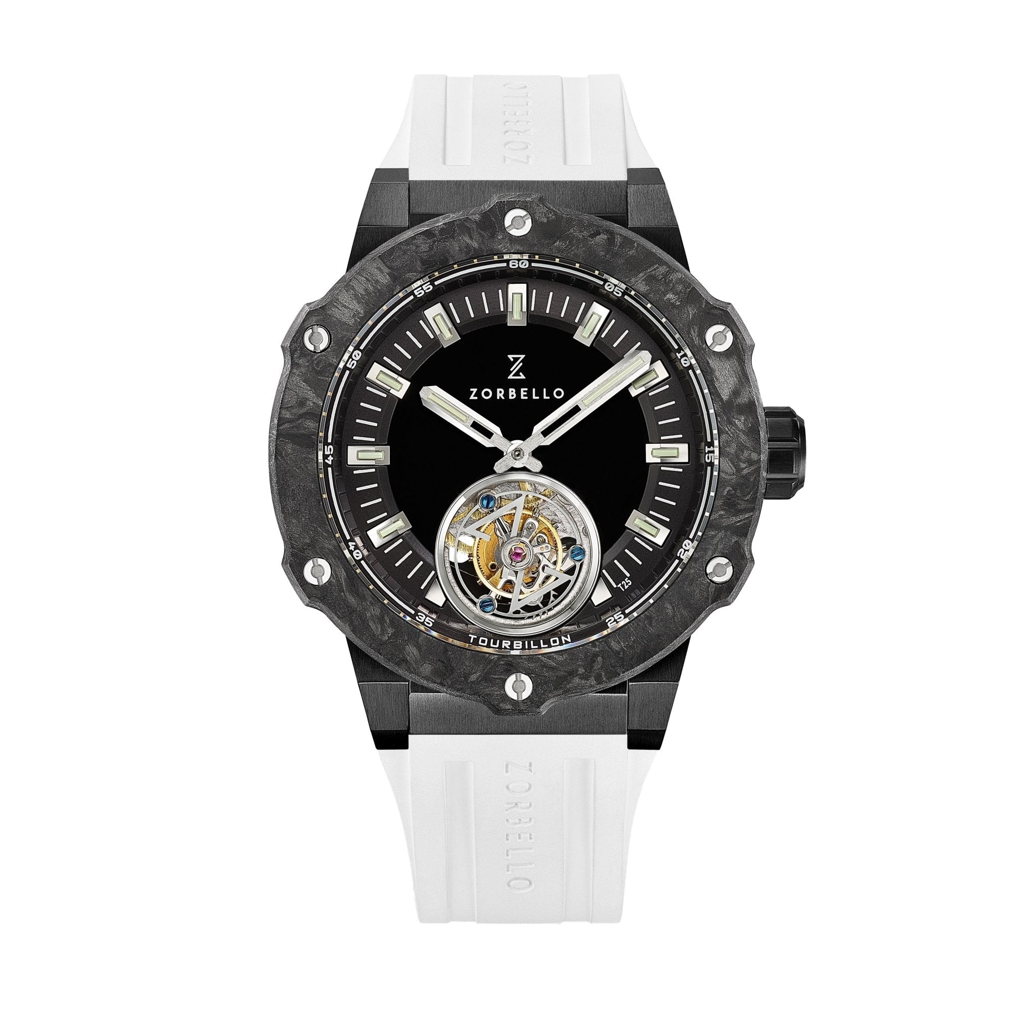 Zorbello T2 Tourbillon Watch White Tritium Dial - Watches & Crystals